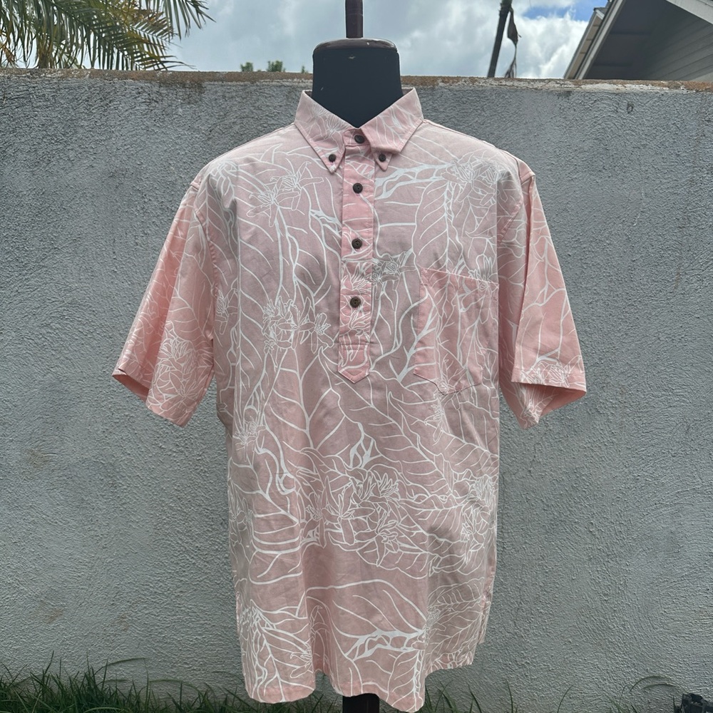 NWT Sig Zane Aloha Collection Kehaukea Pullover Dusty Peach/White XL